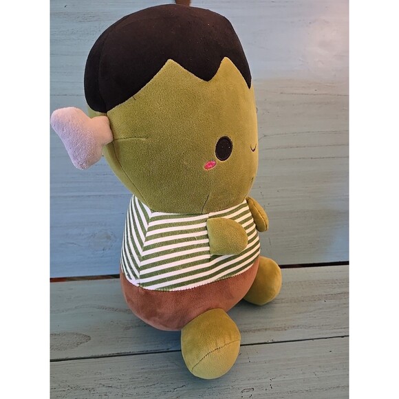 Smoochy Pals Plush Baby Frankenstein 13" Long Plush Huggable Green Halloween Toy - Picture 3 of 9
